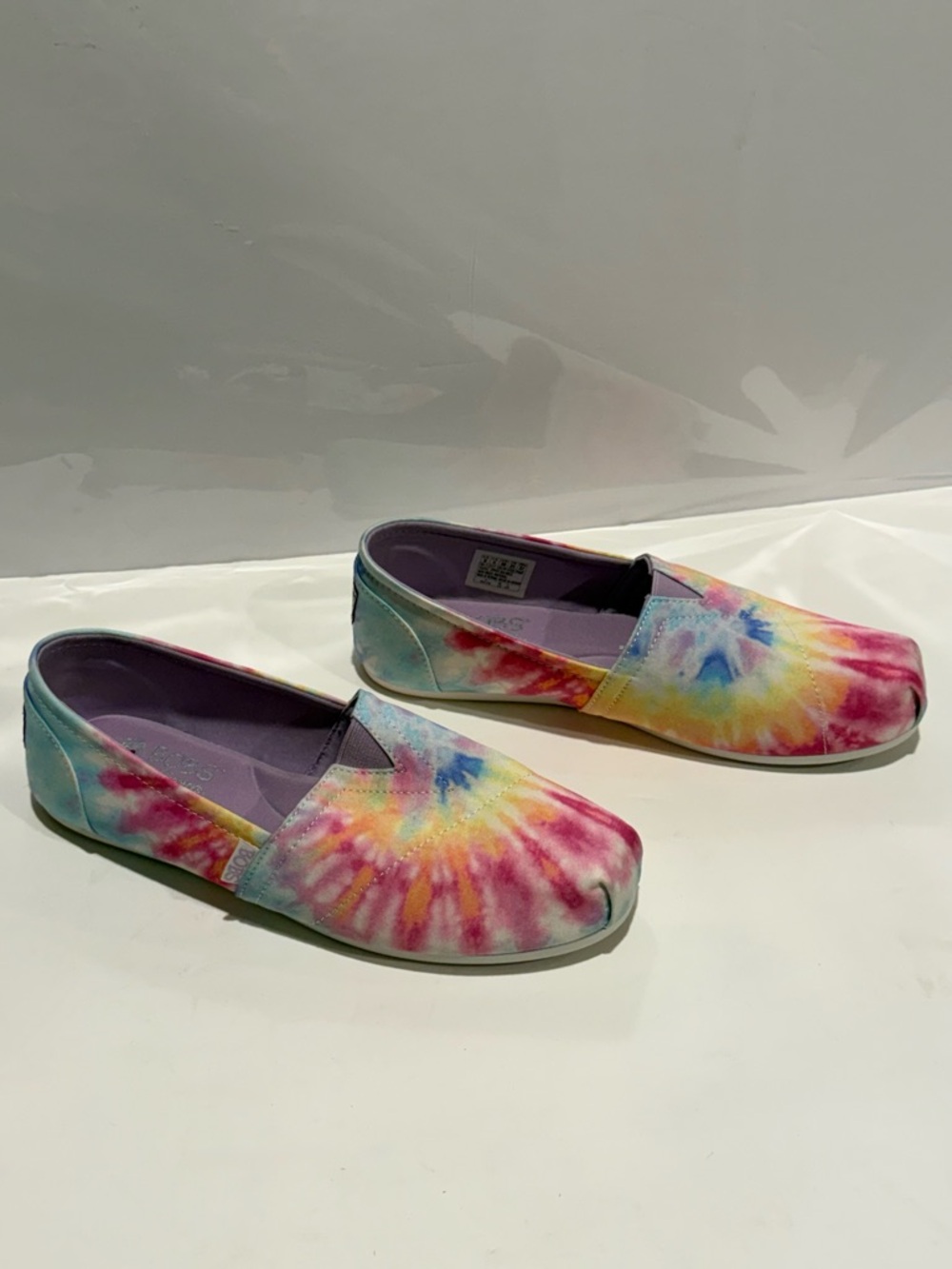 Womens Tie-Dye Slip-On Canvas Shoes - Multicolor